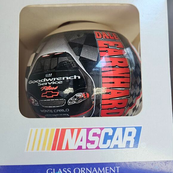 Dale Earnhardt Sr #3 The Intimidator NASCAR glass ball ornament 2000 in box - Picture 3 of 4